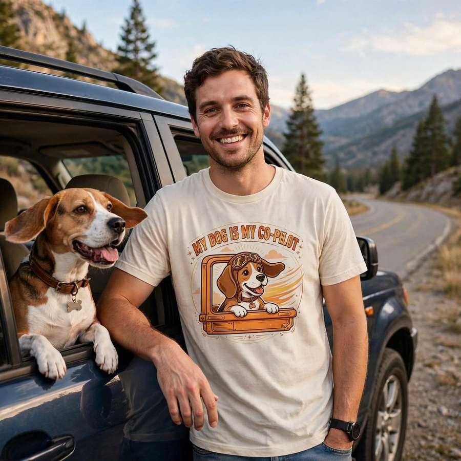 My Dog Is My Co-Pilot tee — Beagle