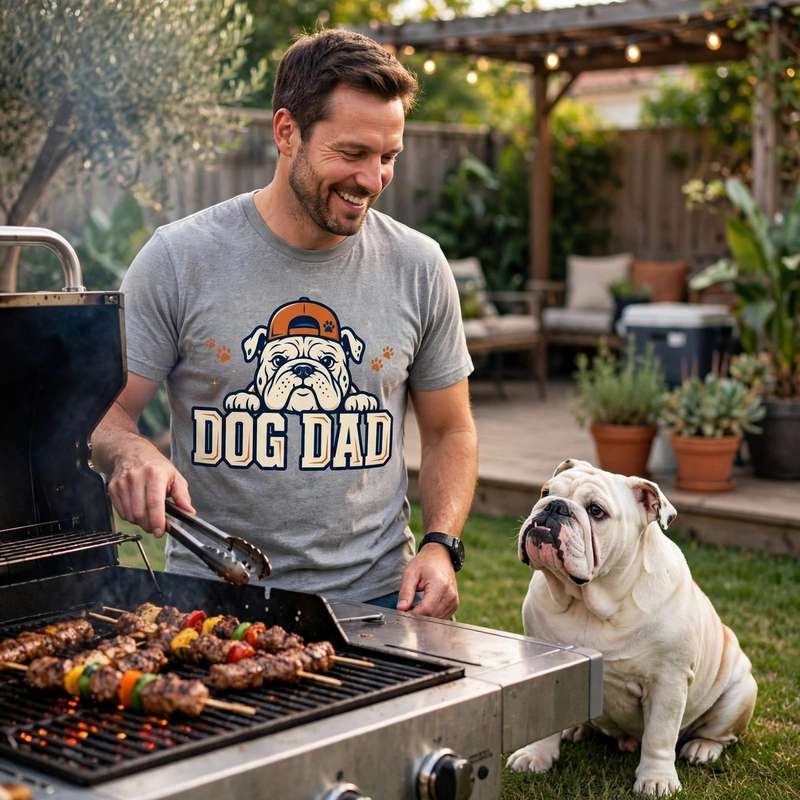 Dog Dad tee — Bulldog