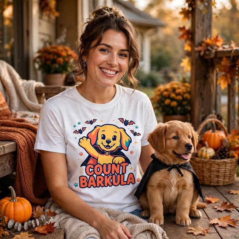 Count Barkula vampire dog Halloween tee