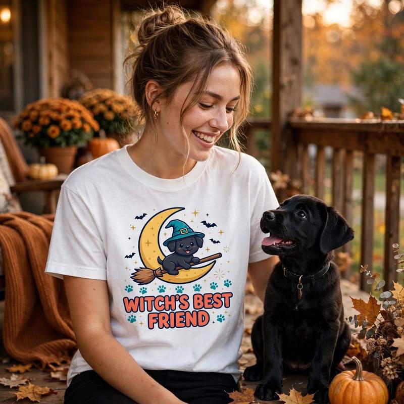 Witch's Best Friend Halloween tee