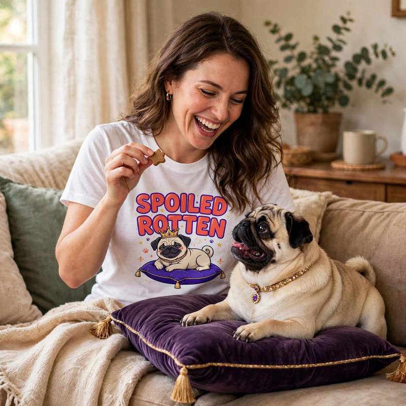 Spoiled Rotten tee — Pug